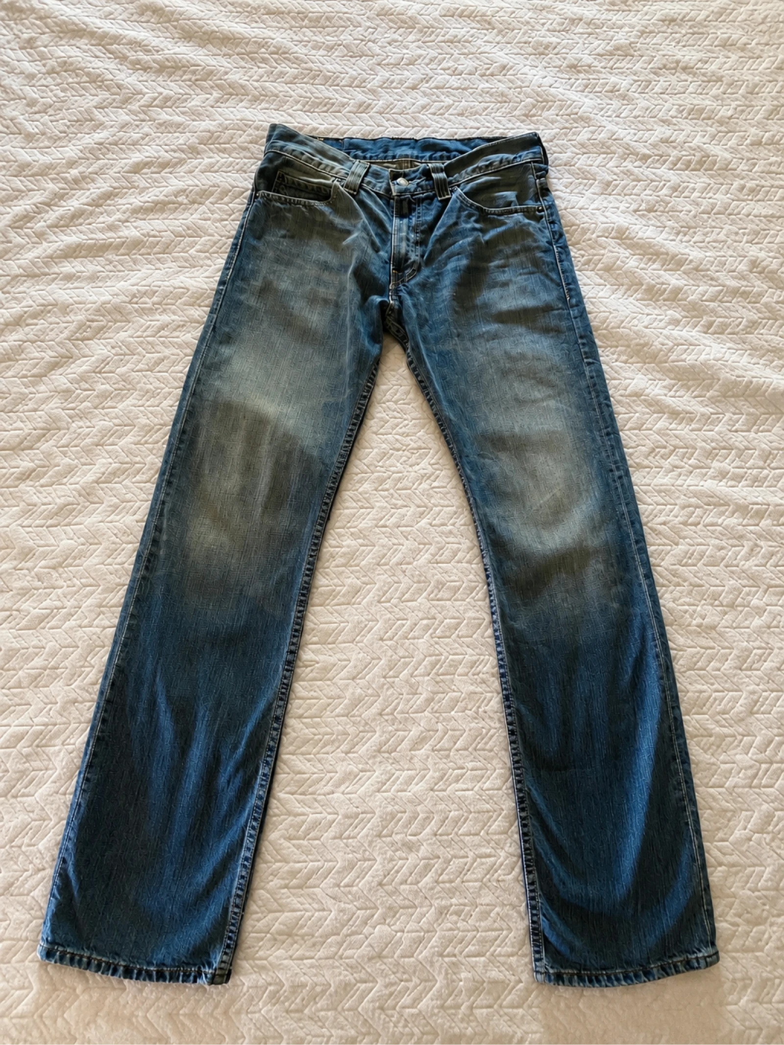 Calça jeans Levi’s 506 W32 L34 azul denim corte reto vintage masculina – photo 2